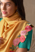 Garden Fringe Embroidered Wool Silk Stole